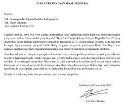 Itulah contoh surat permohonan maaf atas berbagai hal semoga referensi ini dapat dijadikan sebagai bahan wawasan. Permohonan Maaf Editor Indoprogress