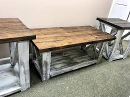 Farmhouse Living Room Set End Tables Set And Coffee Table Living Room Table Sets Farm House Living Room Rustic Living Room