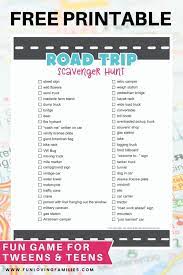 There are so many reasons that a scavenger hunt works well on a family camping trip: Road Trip Scavenger Hunt Free Printable Lists For Kids Fun Loving Families