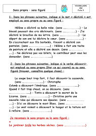 Sens Propre Figure Teaching French Teaching Sens