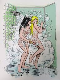 Rule 34 - Archie Comics Betty Cooper Blonde Hair Brown Hair Dan Decarlo  Moriartyhide Nude Shower Showering Veronica Lodge Yuri | 7577947