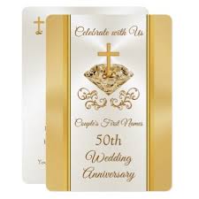 Christian 50th Wedding Anniversary Invitations Zazzle Com 50th Wedding Anniversary Invitations Wedding Anniversary Invitations Anniversary Invitations
