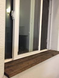 Adding Wood To Plain Window Sills Makes All The Difference Dark Walnut Minwax Mg Table Co Mgtables Com Discount Interior Doors Wood Window Sill Oak Windows