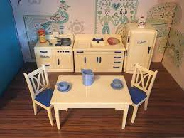 Reliable Complete Kitchen Set Vtg Dollhouse Furniture 1 16 Ideal Renwal Canada Dollhouse Furniture Dollhouse Kitchen Furniture Miniature Dollhouse Furniture