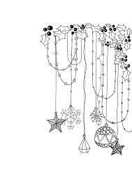 Line Drawing Christmas Decorations Garland Doodles Xmas Drawing Christmas Sketch Watercolor Christmas Cards