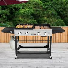 5.0 (1) outdoor gourmet premium gas grill. Royal Gourmet 4 Burner Portable Flat Top Gas Grill And Griddle Combo Gd401 853252006661 Ebay
