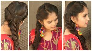 Get unlimited styling possibilities with this hair waver. Indian Festival Hairstyle Rolled Up Fishtail Braid Hairstyle For Long Hair Youtube