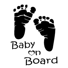 Baby On Board Sign Black And White 15 12cm Funny Feet Baby On Board Vinyl Car Sticker Rear Windshield Cartoon Car Body Black Silver Etc 13 Color Decal Vinyl Car Stickers Print Decals Vinyl