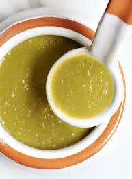 Homemade Green Enchilada Sauce Is Tangy And Rich And Best Of All Such An Easy Recipe To Make Yoursel Green Enchilada Sauce Green Sauce Recipe Enchilada Sauce
