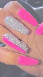 Stylish Pink Nails Designs Ideas To Look Romantic And Girly 02 Coffin Nails Designs Pink Acrylic Nails Pink Nail Designs