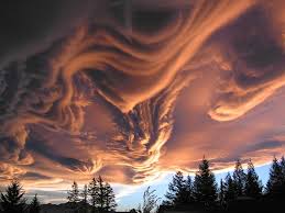 Mammatus (also called mamma or mammatocumulus, meaning mammary cloud) is a cellular pattern of pouches hanging underneath the base of a cloud, typically a cumulonimbus raincloud, although they may be attached to other classes of parent clouds. Have You Witnessed Any Of These Clouds Before