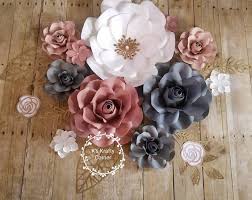 7 Pcs Paper Flowers Wall Decor Room Decor Blue Paper Flowers Wedding Paper Flowers Paper Roses Navy Paper Flowers Paperflower Backdrop Paper Flower Wall Decor Paper Flowers Wedding Flower Wall Decor