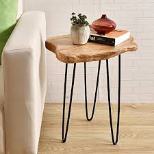 It will naturally draw everybody's attention with its untamed natural beauty and character. Welland Natural Edge Coffee Table Small Hairpin Coffee Table Natural Wood End Table Wood Slab Table 28 L X 20 W X 20 5 T Buy Online In China At Desertcart 62913098