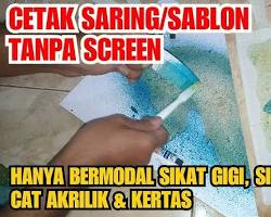 Gambar karya seni grafis teknik cetak sablon