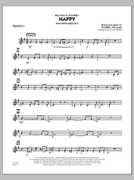 Happy From Despicable Me 2 Trumpet 4 Sheet Music To Download