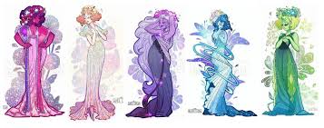 Steven Universe Crystal Gem Art Nouveau Crystal Gems Steven Universe Garnet Steven Universe Gems Art