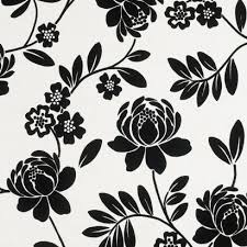 Kristen Black Cream Floral Wallpaper Departments Diy At B Q Black Floral Wallpaper Floral Wallpaper Flock Wallpaper