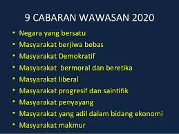 Wawasan 2020 or vision 2020 is a malaysian ideal introduced by the fourth and seventh prime minister of malaysia, mahathir mohamad during the tabling of the sixth malaysia plan in 1991. Hishamong Wawasan 2020 Covid 19 Wawasan 2020 Gagal Facebook