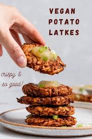 Vegan Latkes Potato Pancakes In 2020 Vegan Latkes Potato Pancakes Vegan Potato Pancakes
