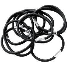 H 10 Pack Hair Elastics 3 23 Liked On Polyvore Metal Hair Accessories Black Hair Accessories Elastic Hair Bands