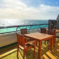 Your Table Awaits There S Nothing Like Spending A Morning On The Top Deck Gazing Out To Sea Cruiseblogger Cruise Holidays Ocean Cruise Cruise Travel