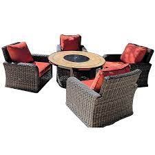 A decorative tile top fire pit adds warmth and lighting to your summer night, creating memories and. Kinger Home 13 Piece Metal Frame Patio Conversation Set With Kinger Home Cushions In The Patio Conversation Sets Department At Lowes Com