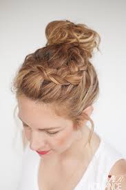 Everyday Curly Hairstyles Curly Braided Top Knot Hairstyle Tutorial Curly Hair Styles Easy Hair Tutorial Braided Hairstyles