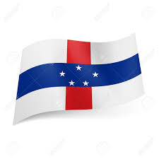 The eagle holds an olive branch with 13 leaves in the left claw and 13 arrows in the right claw. National Flag Of Netherlands Antilles Cross Of Red And Blue Royalty Free Cliparts Vectors And Stock Illustration Image 25524731