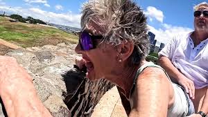 I just Met this Visitor to Hawaii - and Here We are Outdoors Playing