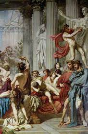 It now belongs to the musée d'orsay in paris. Thomas Couture Romans Decadence Detail Right Hand Group 1847 Art Print