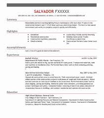 asphalt worker resume example worker