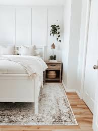 Wood And White Bedroom In 2020 White Bed Frame Floor Rugs Bedroom Bedroom Furniture Shops