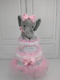 Pastel De Panales De Elefante Rosa Y Gris Pastel De Panal De Etsy