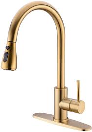 Maybe you would like to learn more about one of these? Trustmi Single Handle High Arc Brushed Gold Brass Pull Out Kitchen Faucet Single Level Kitchen Sink Faucets Brass Kitchen Faucet Bar Sink Faucet Sink Faucets