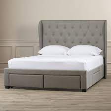 Headboard has diamond tufting and wingback accents for a pop of texture. Mamadou Upholstered Panel Bed Bed Linens Luxury Storage Bed Upholstered Platform Bed