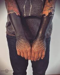 Black Dotwork Tattoo Simon Tattoo Tattoo Studio In Teufen Ar Armtattoosblack Solidblacktattoo Fore Black Tattoo Cover Up Arm Tattoos Black Cover Tattoo