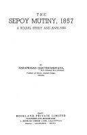 The Sepoy Mutiny, 1857: A Social Study and Analysis - Haraprasad  Chattopadhyaya - Google Books