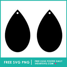 Free Earring Template Svg Download Iheart Svg