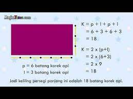 Luas dan keliling dari persegi tersebut adalah. Matematika Keliling Persegi Panjang Kelas 3 Sd Belajardarirumah Youtube