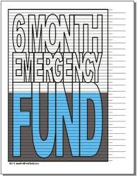 6 Month Emergency Fund Savings Chart Financial Peace