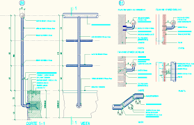 There are 5 custom components which create panels between 2 stanchions and 2 rails. Handrail Attached To Wall In Autocad Download Cad Free 86 27 Kb Bibliocad