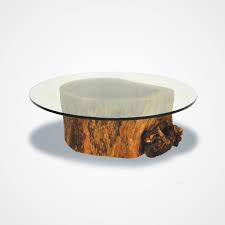 Find out the detailed pics here. Hollow Trunk Coffee Table Round Glass Top Rotsen Furniture
