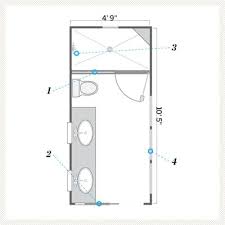 It might be that a furnace closet, coat closet, or structural components impinge on the bathroom space. A Bath That S Still Narrow But Brighter And Airier Bathroom Design Plans Small Bathroom Layout Bathroom Floor Plans
