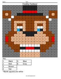 Freddy with a gift for the new year. Freddy Fazbear Color By Number Coloring Squared