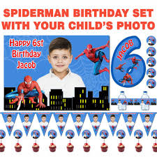Find gifs with the latest and newest hashtags! Personalized Spiderman Birthday Set Photo Background Banner Water Bottle Labels Cupcake Toppers Stickers Banners Streamers Confetti Aliexpress