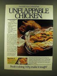 1990 Reynolds Oven Cooking Bags Ad - Unflappable Chicken | eBay