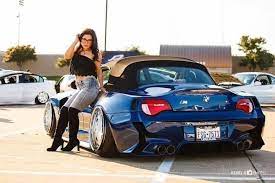 bmw e85 z4 blue slammed stance bmw z4 bmw z4 roadster car girls