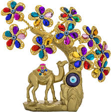 Maybe you would like to learn more about one of these? Amazon Com Turkish Blue Evil Eye Flowers Tree With Healing Chakra Gemstones And Camel Figurine For Good Luck Wealth Prosperity Home Office Decor Fengshui Protection Gift Home Kitchen