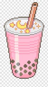 Original art printed in the usa on protective phone cases. Bubble Tea Pixel Drawing Image Food Art Transparent Png