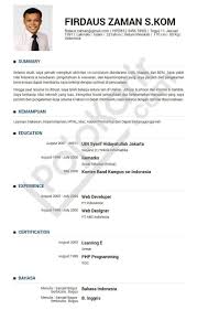 Contoh Resume Cv Bahasa Inggris Desain Cv Cv Kreatif Creative Cv Template